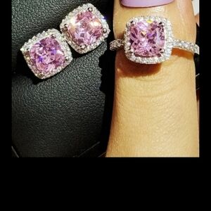 SET 925 STERING SILVER RING SIZE 7